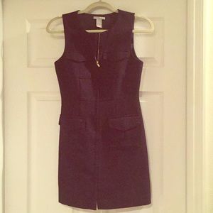 H&M Black Zipper Front Dress Women’s Sz 4